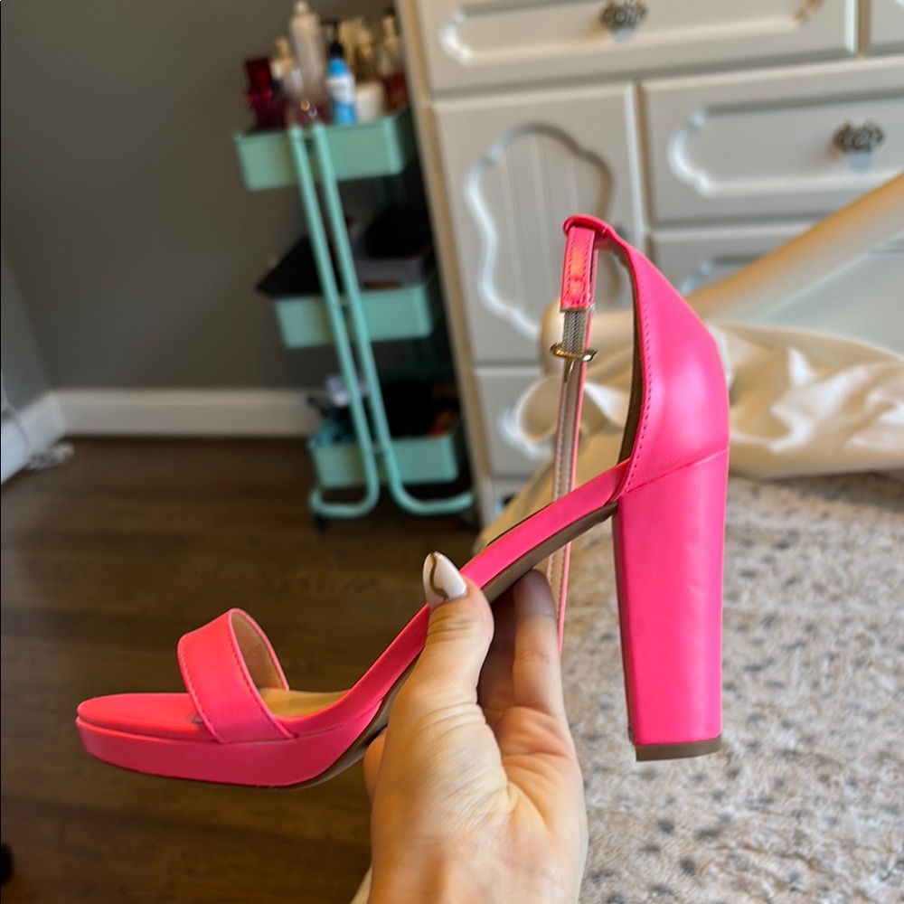 Pink High Heel Sandals